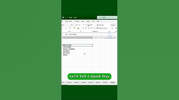 Create Fillable Field with Underline in Excel | Excel Tips & Tricks #Shorts #excel