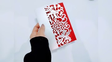 Candy Cane Christmas TRI fold pocket card Cricut tutorial Silhouette Cameo Brother Laser Cut SVG