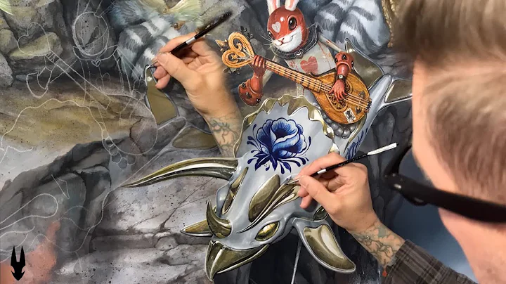 Painting White Rabbits, and Orcas with "Red Rose R...