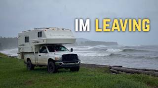 Stormy Day Beach Camping On The Ocean In Alaska Baking cookies