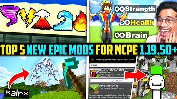 Top 5 New Epic Mods For Minecraft PE 1.19+ | Best Mods For MCPE 1.19+