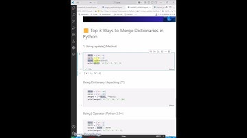 3 Smartest Ways to Merge Dictionaries in Python 🐍💡 No Loops! #coding #pythonprogramming