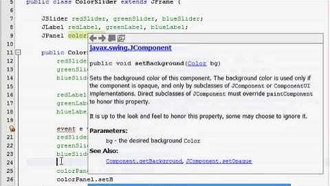 Java GUI Tutorial 21   Slider color changer Part 1