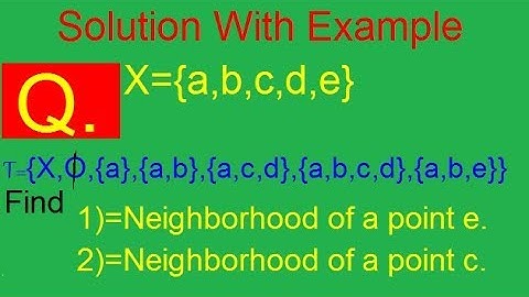 EXAMPLE OF NEIGHBORHOOD IN TOPOLOGY IN HINDI/URDU