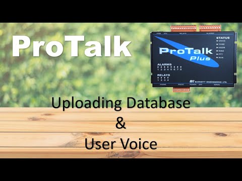 How to Upload Database And User Voice To Barnett ProTalk