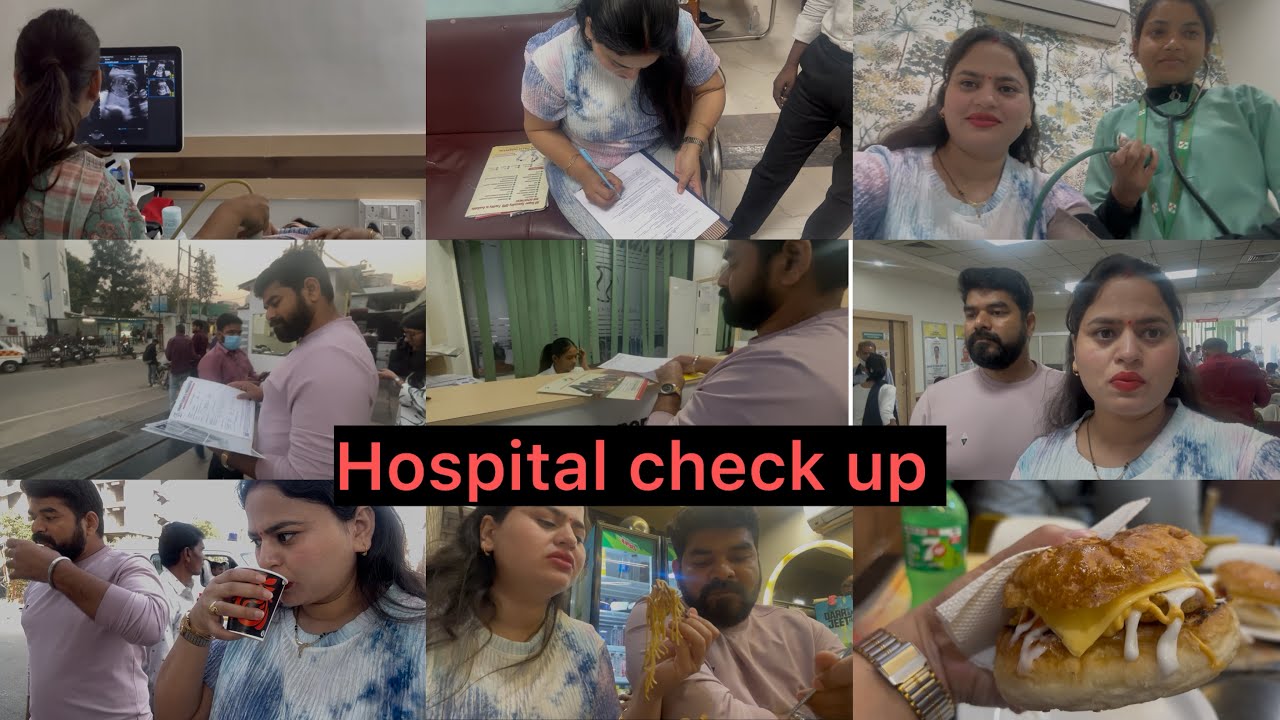 Hospital jana pada for routine pregnancy checkup #Fetal echo scan #A hectic day #Burger party#Care❤️
