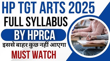 HPRCA TGT Arts Commission Syllabus 2025 !! Official TGT Syllabus !! GKSTUDY !!