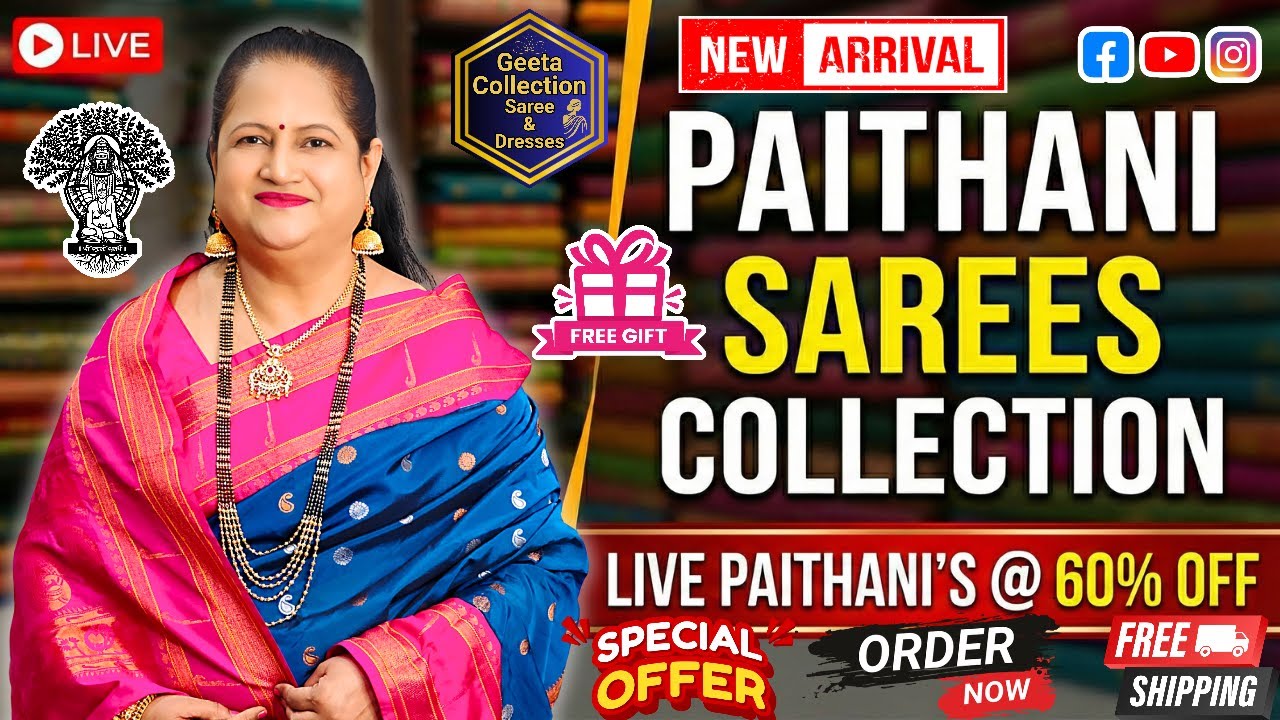 Beautiful 🦚Paithani Saree Collection सुंदर 🦚पैठणी साड्यांचे कलेक्शन Part -3 Live श्री स्वामी समर्थ