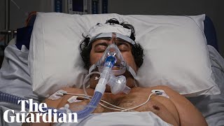 A rare look inside a Sydney Covid-19 ICU ward as one man fights for his life in Australia