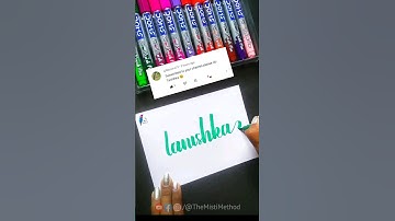 Lettering 💚"Tanishka"💚#shorts #ytshorts #calligraphy #lettering #handlettering #writing #cursive
