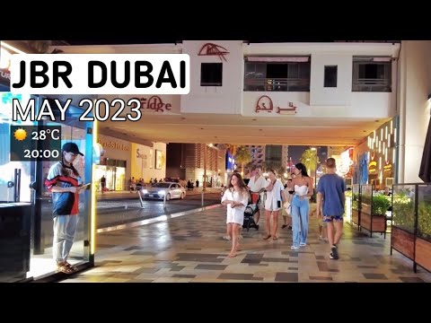 Dubai Night Walk 4K | Jumeirah Beach Residence | United Arab Emirates 🇦🇪