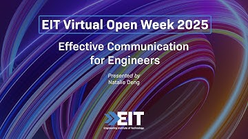 Effective Communication for Engineers: EIT Virtual Open Week (April 2025 )