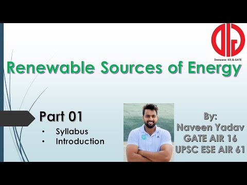 Renewable Energy 01 Introduction