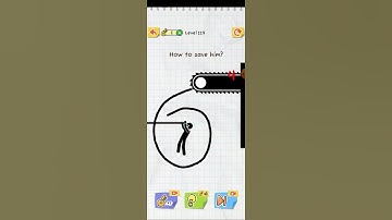 Draw 2 Save Stickman Puzzle Level 119: How to save him