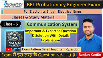 Communication System Important MCQ | BEL Probationary Engineer | EC & EE | BEL Classes | BEL Exam
