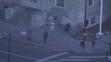 RAW VIDEO: See Boulder bomb squad and robot looking at suspicious package