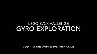 LEGO EV3 Gyro Drift Issue