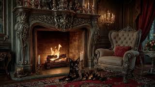 Seraphine's Chambers | Fantasy Fireplace Ambience with a Relaxing Shadow Cat π€π₯