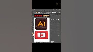 3d Bubble Effect and Text Effect in Adobe Illustrator #shorts #3d  #illustrator #bubble  #materials