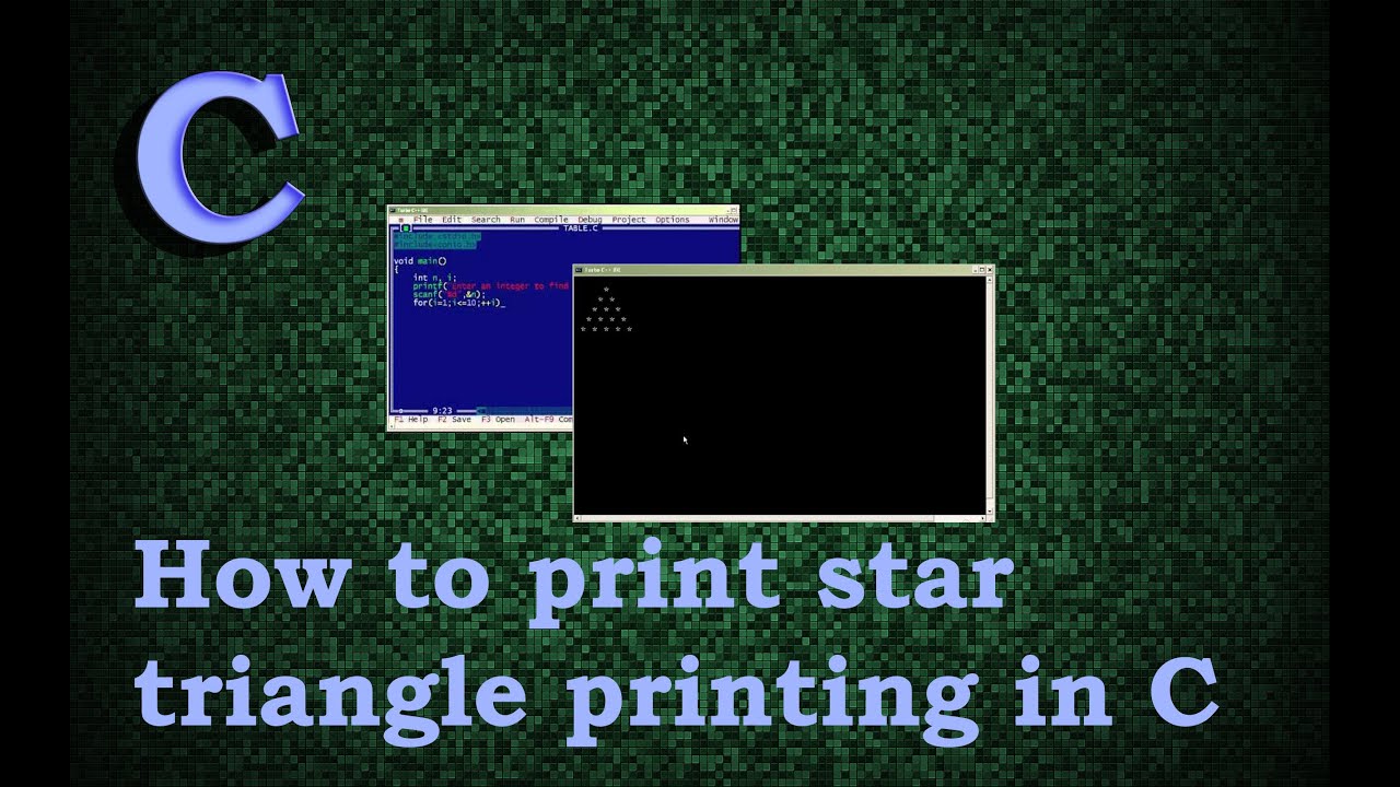 how to print star triangle printing in c - YouTube