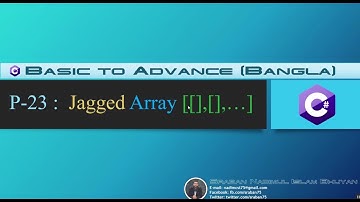 Part-23. C# B-A Tutorial (Bangla). Jagged Array
