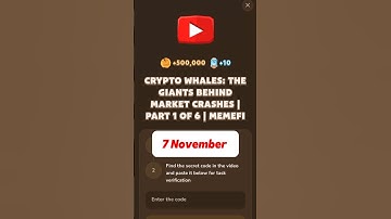 CRYPTO WHALES: THE GIANTS BEHIND MARKET CRASHES | PART 1 OF 6 | MEMEFI #memefi #code