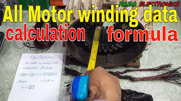 All motor winding data calculation formula complete details in Urdu hindi