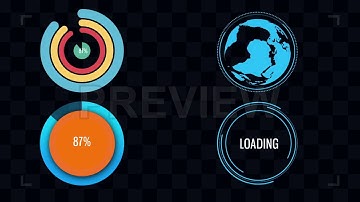 4K Infographics Elements - Alpha Channel Stock Motion Graphics