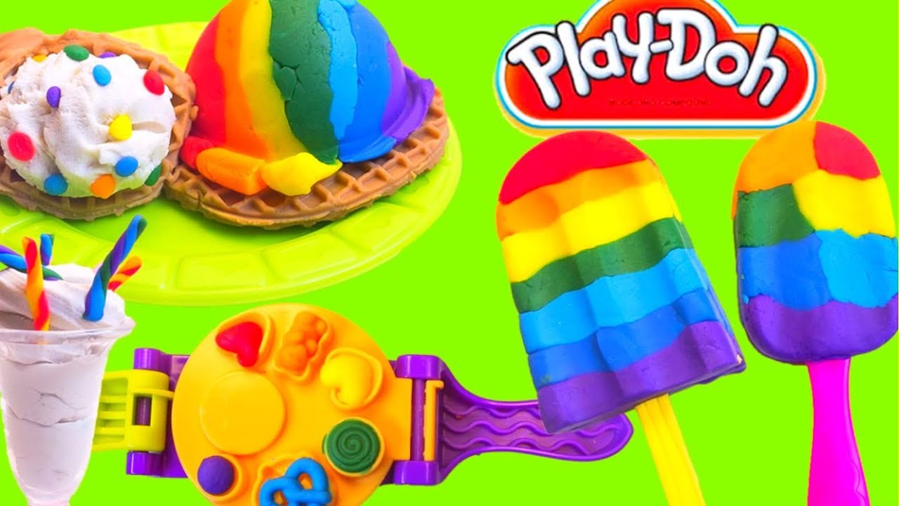 rainbow play doh videos