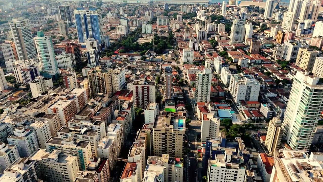 Santos SP visto de cima. 