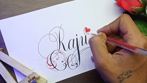 Raju Name calligraphy