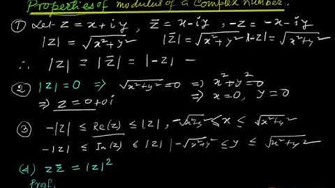 Modulus of a complex number