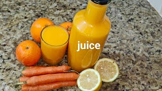fresh fruit juice عصير الجزر البرتقال و الليمون