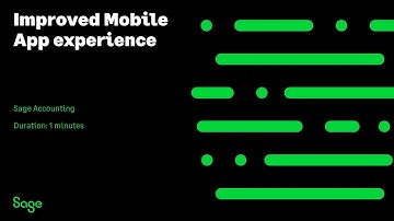 Sage Accounting: Improved Mobile App experience