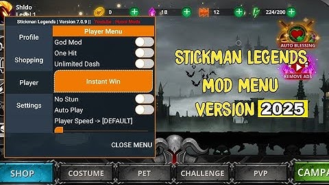 Stickman Legends Mod Menu Version 7.0.11 | No Password