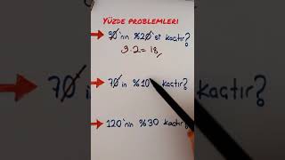 Matematik Yüzde Problemleri