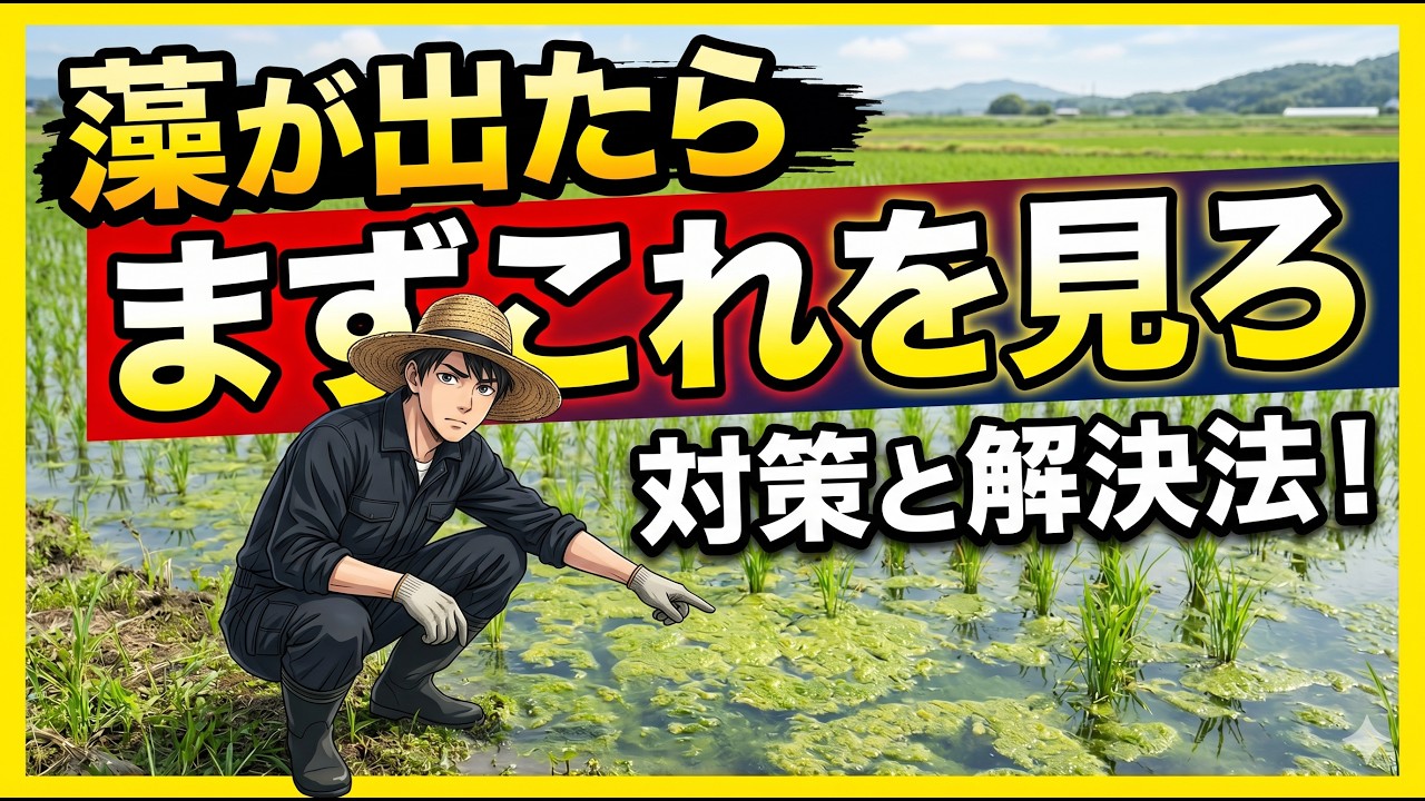【田植え後】藻が大量発生!稲を枯らさないための対処法と除草剤の選び方