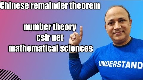 chinese remainder theorem in number theory csir net mathematical sciences