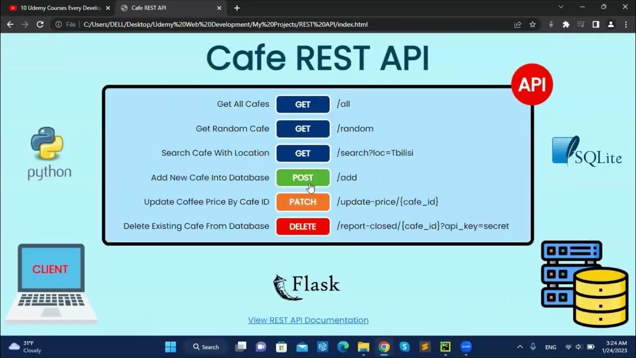 Cafe REST API with Flask YouTube