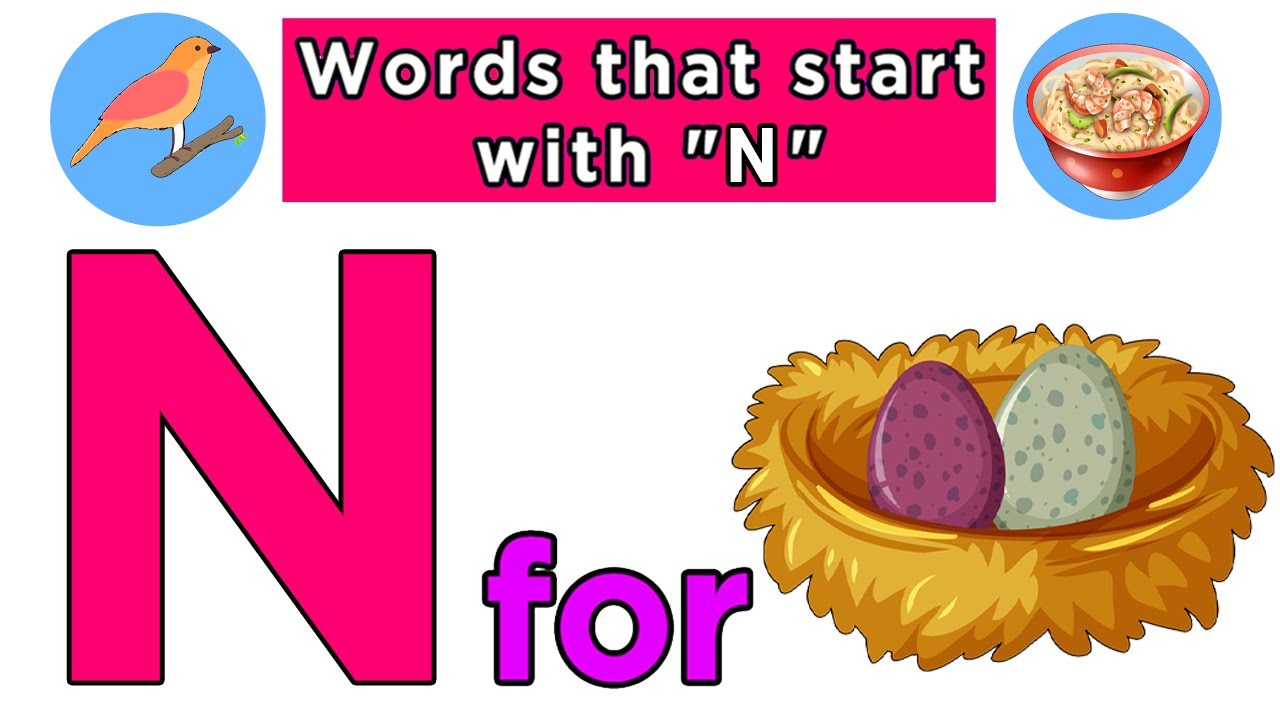 Words That Start with N | Words That Start with Letter N for Toddlers ...