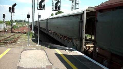 DB Schenker Class 66 66232 Departs Didcot Parkway Working A Car Train