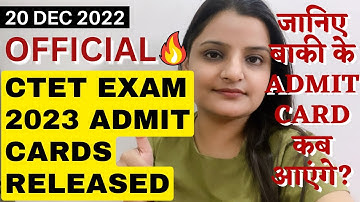 📣 CTET ADMIT CARDS RELEASED 2022-23 EXAMS | HOW TO DOWNLOAD? ERROR WHILE DOWNLOADING?