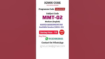 MMT 02 Solved Assignment PDF 2024-25 in English, MASC program MMT-02 Solved assignments