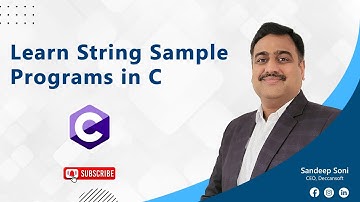 Learn String Sample Programs in C Programming