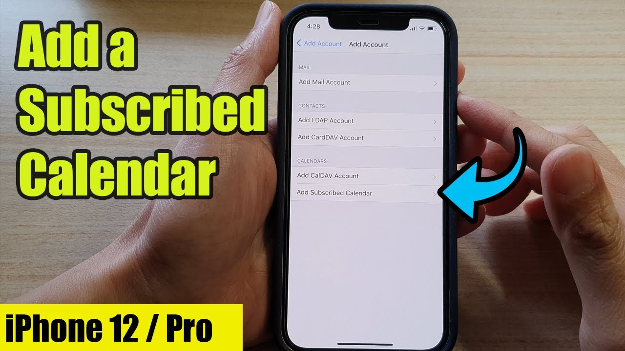 iPhone 12 / Pro How to Add a Subscribed Calendar YouTube