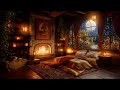 Heavy Thunderstorm in a Cozy Castle Room Haven with Rain and Fireplace Sounds To Sleep Instantly