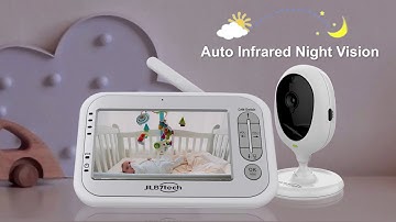 JLB7tech 2 Cameras Video Baby Monitor, 4.3"LCD Screen, Automatic Night Vision, Two-Way Talk......