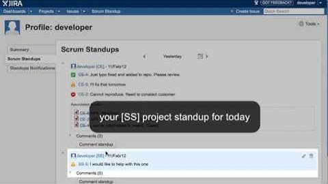 Scrum Standup in JIRA
