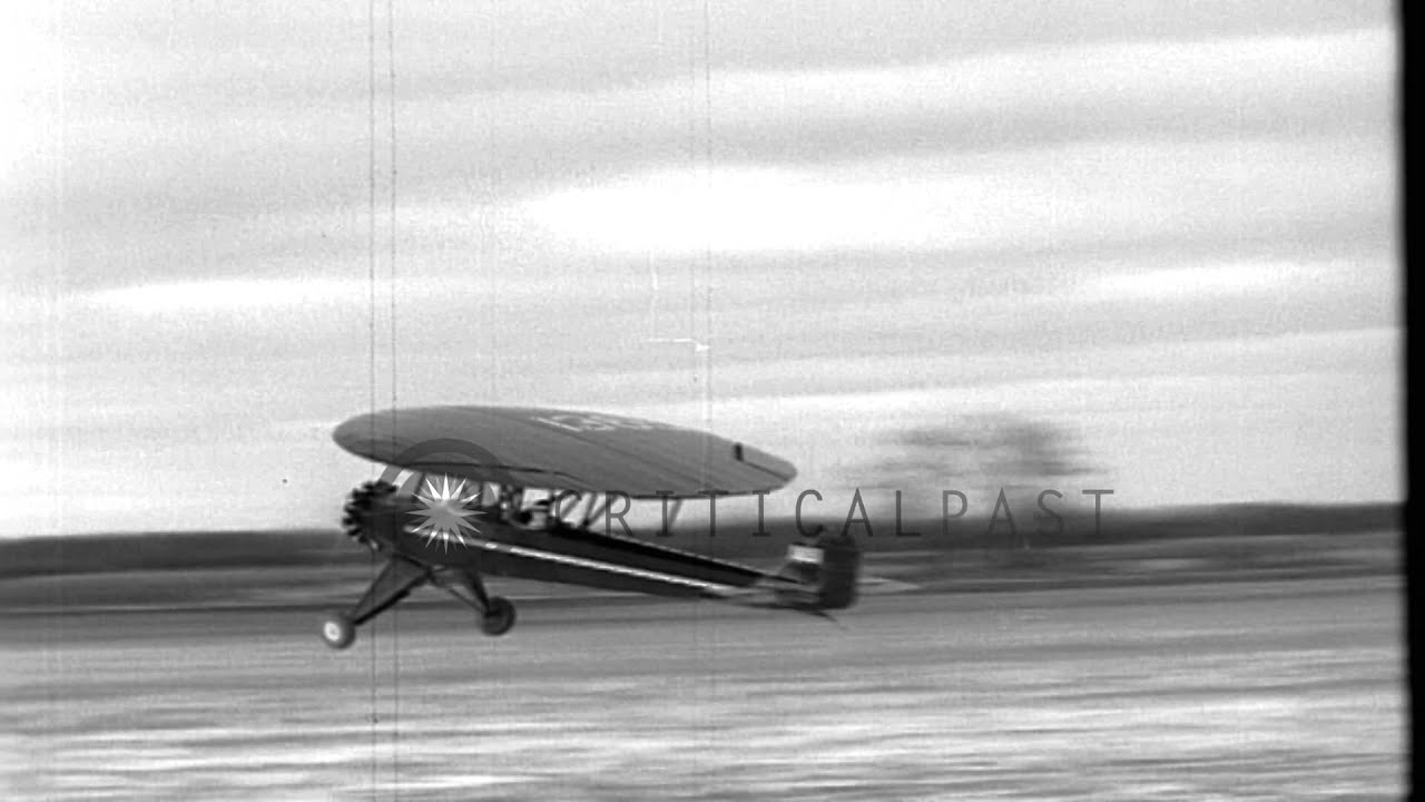 A new parasol plane tested in Glenview, Illinois. HD Stock Footage