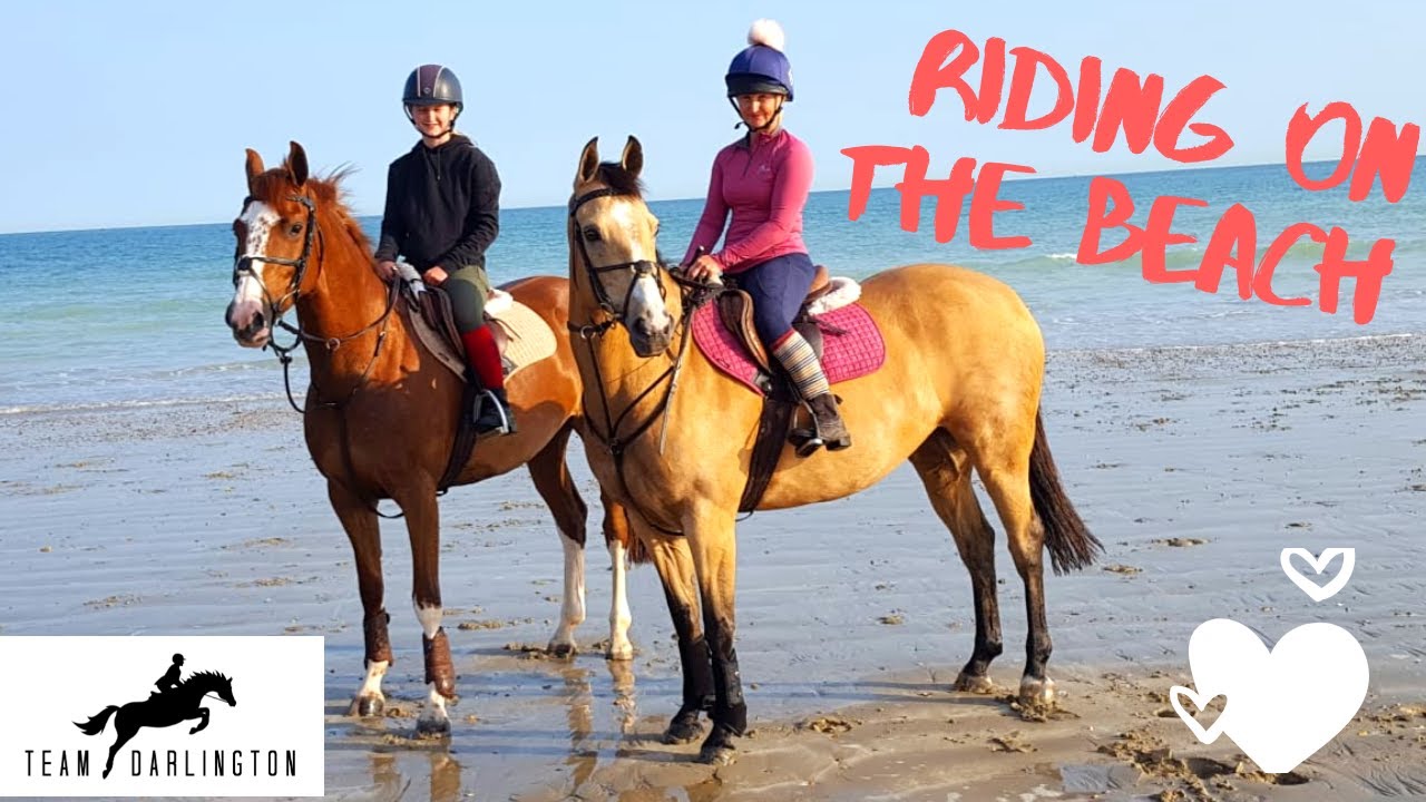 TEAM DARLINGTON || Ride on the BEACH with me! || Climping Beach Riding